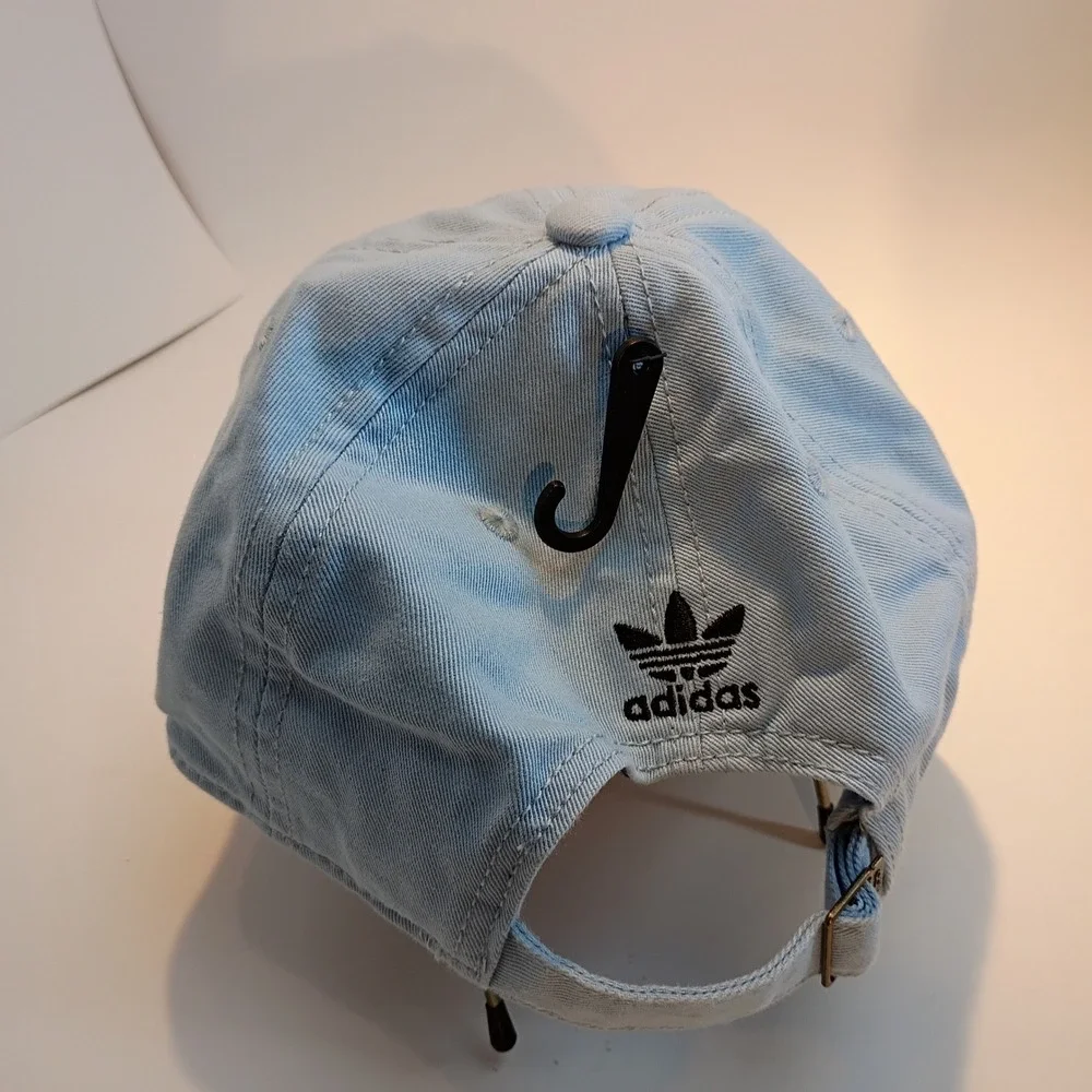 Adidas‎ Originals Women Relaxed Strapback Hat Ice Blue Trefoil Logo BH7132 NEW